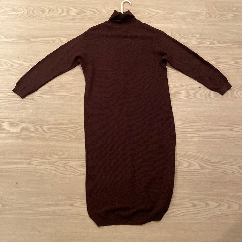 ASOS brown knit midi dress